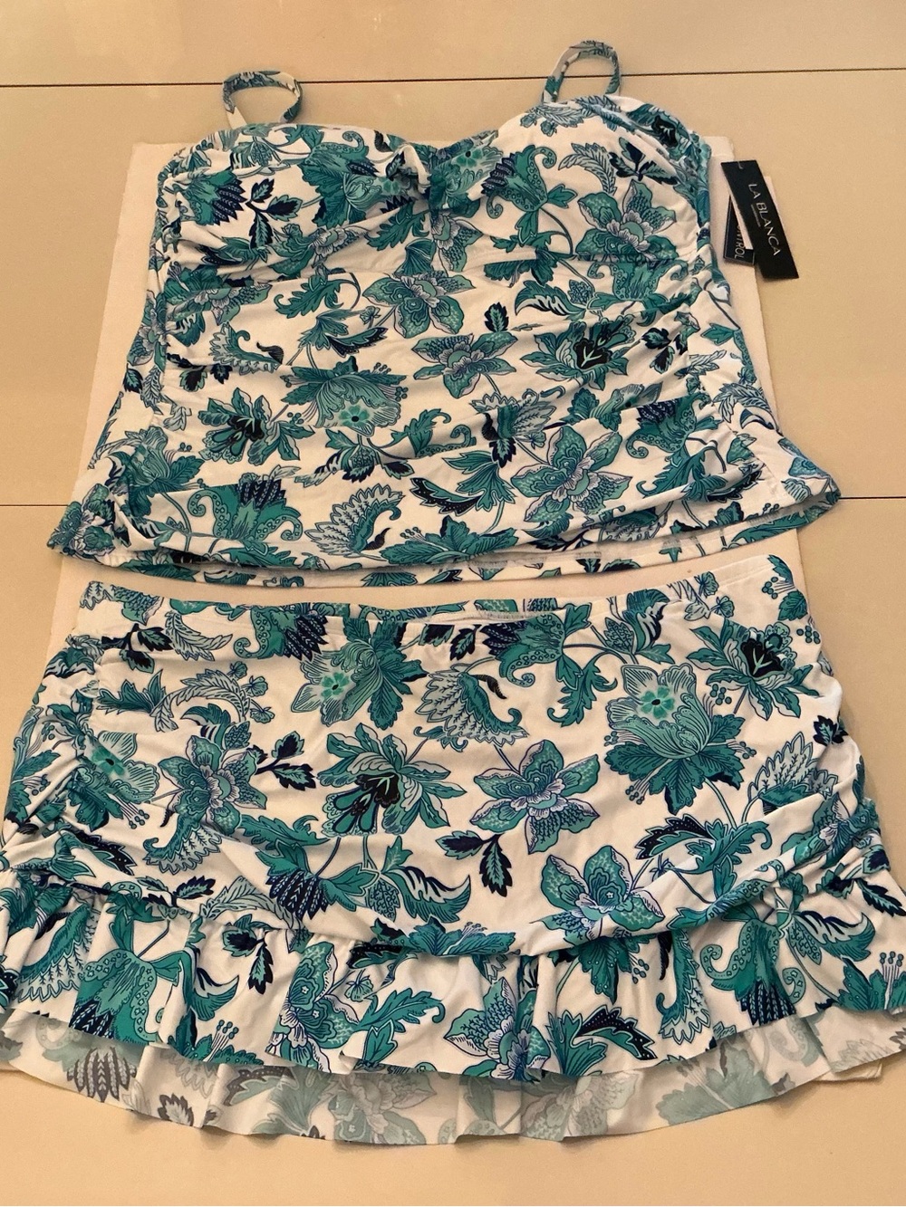 La Blanca Floral Print Tankini. New With Tags. Size 18W